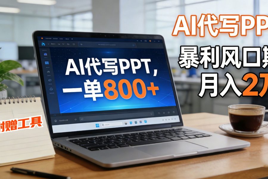 AI 代写做 PPT！一单狂赚 800+，风口期月入 2 万(工具 + 提示词直接送)