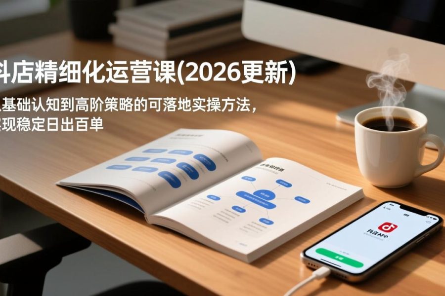 抖店精细化运营课(2026更新
