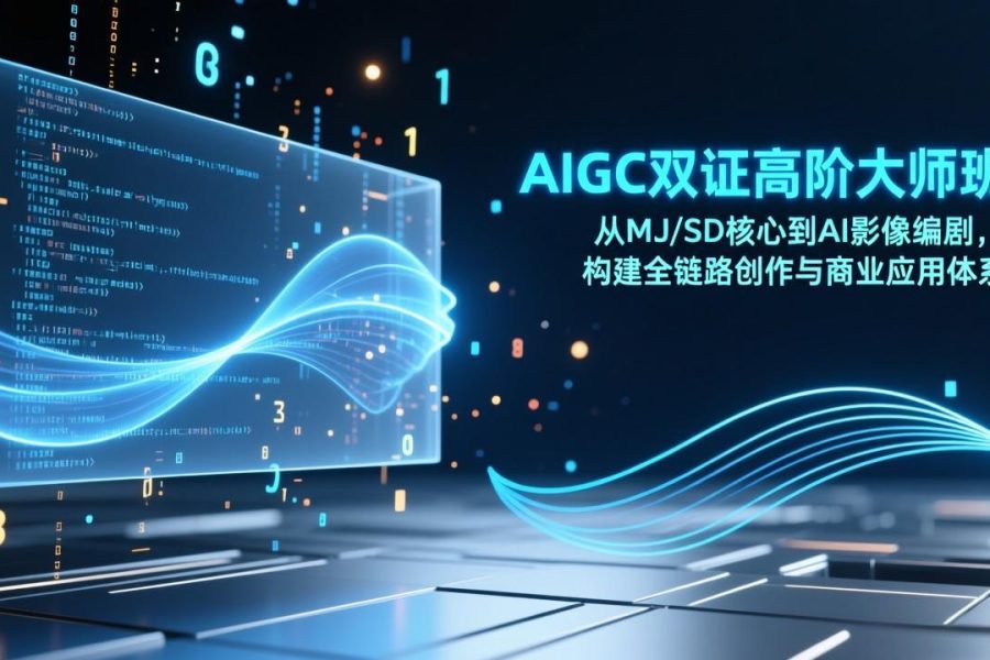 AIGC双证高阶大师班：从MJ/SD核心到AI影像编剧，构建全链路创作与商业应用体系