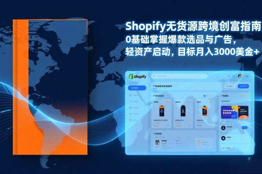 Shopify爆款打法实战：从选品到广告投放，复制爆款模型，驱动独立站月销售额破万刀