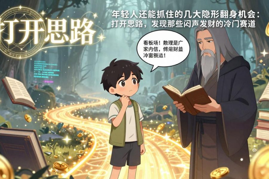 付费文1+2：年轻人还能抓住的几大隐形翻身机会：打开思路，发现那些闷声发财的冷门赛道