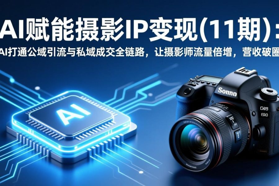 AI赋能摄影IP变现(11期