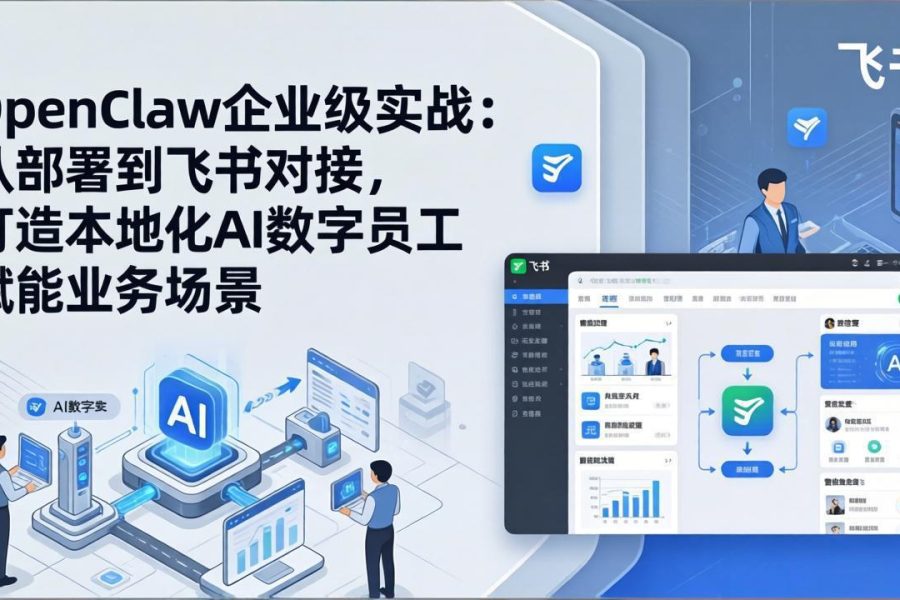 OpenClaw企业级实战：从部署到飞书对接，打造本地化AI数字员工赋能业务场景