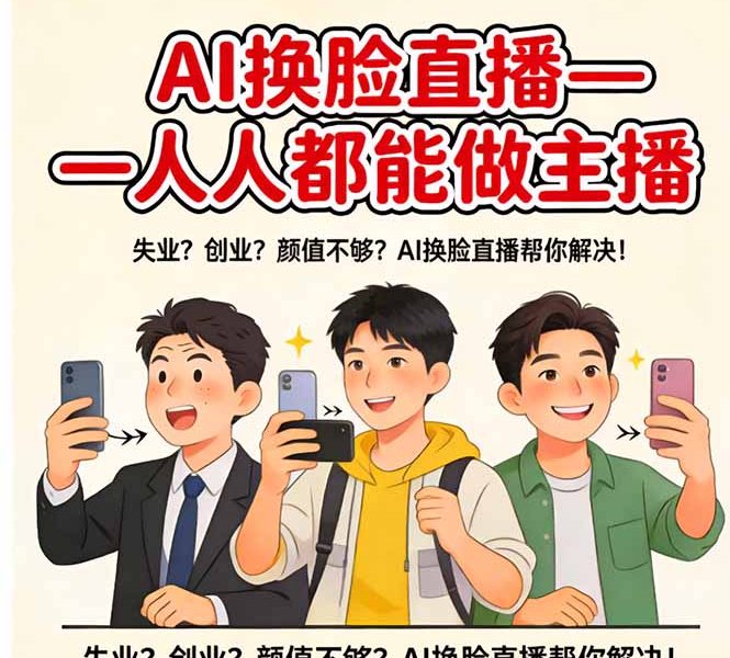 AI换脸直播，人人都能做主播